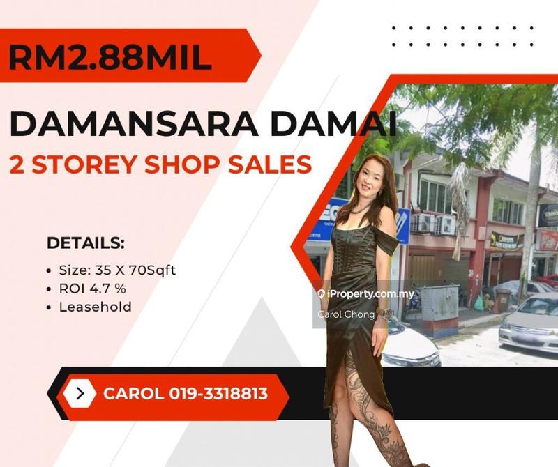 For Sale - 🔥🔥ROI 4.7% 2 Storey Shop Saujana Damansara Damansara Damai For Sales