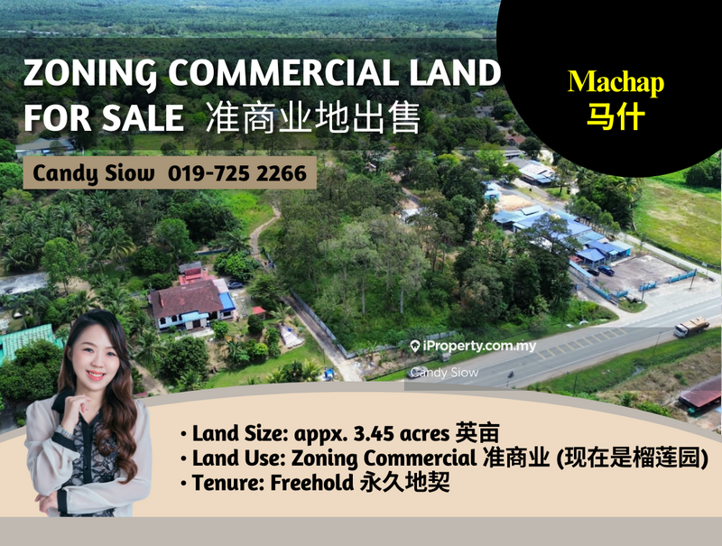 For Sale - Machap 3.45ac zoning Commercial Land