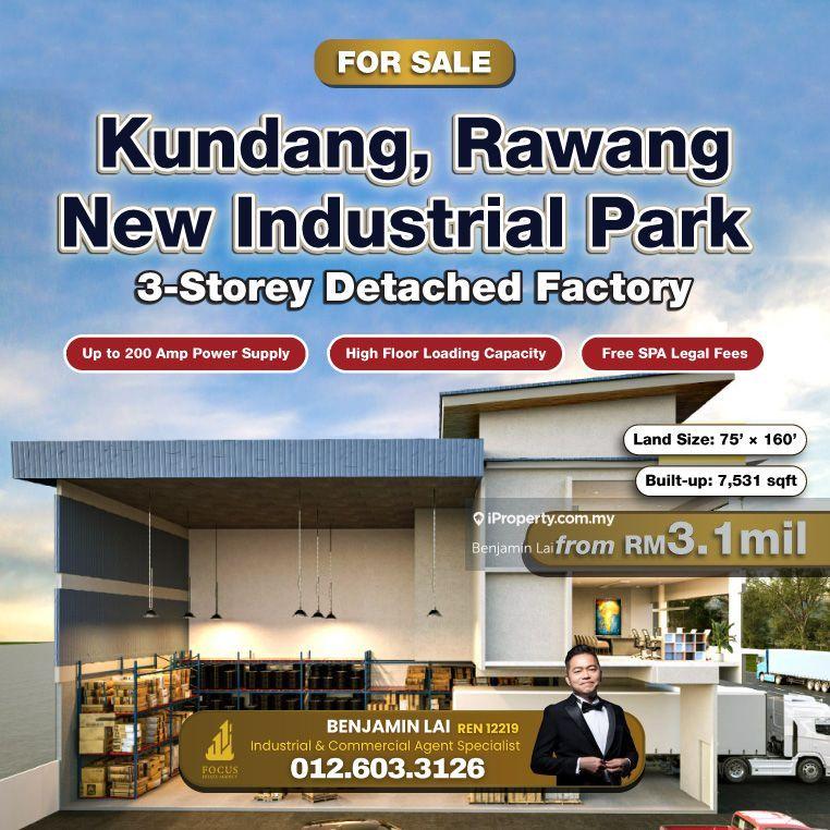 For Sale - Bandar Baru Kundang, Rawang 3-Storey Detached Factory for Sale