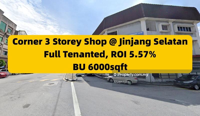 For Sale - Jinjang Selatan, 3 Storey Corner Shop, Full Tenanted, ROI 5.15%