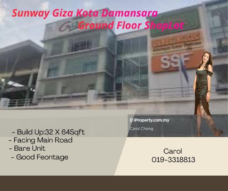 For Rent - Facing Mian Road Sunway Giza Kota Damansara Ground Floor Shop For Rent