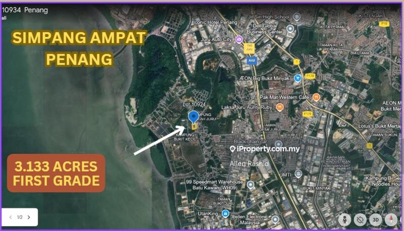 For Sale - Commercial Land Jalan Juru, Simpang Ampat, Penang
