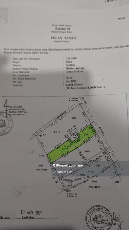 Industrial Land for Sale in Api Api, Pontian by Jonathan Lee - iProperty.com.my