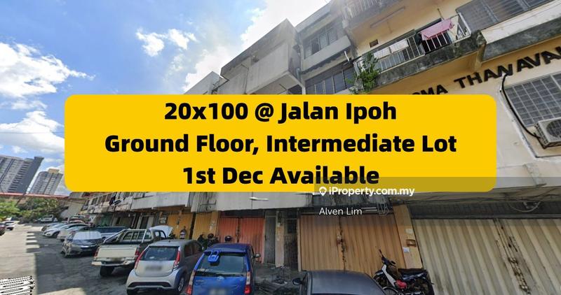 For Rent - Jalan Ipoh, 20x100, Ground Floor, Intermediate Lot, Face Behind