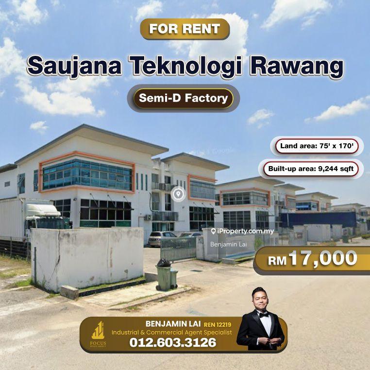 For Rent - Saujana Rawang, Saujana Teknologi Rawang Semi-D Factory For Rent