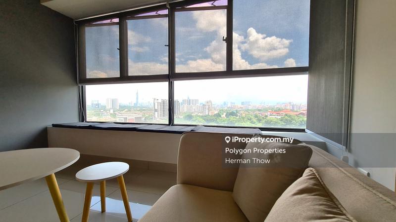 Living - Sofa & Blinds, Unblocked KL view, 3 AC