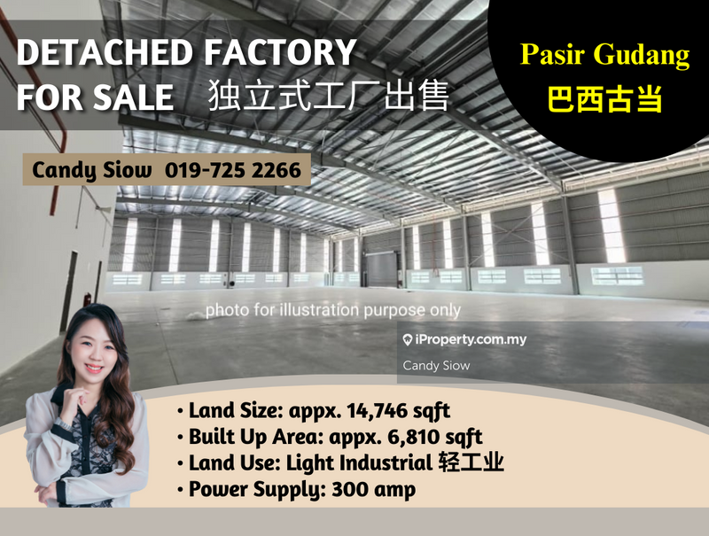 Detached Factory for Sale in Kawasan Perindustrian Pasir Gudang, Pasir Gudang by Candy Siow - iProperty.com.my