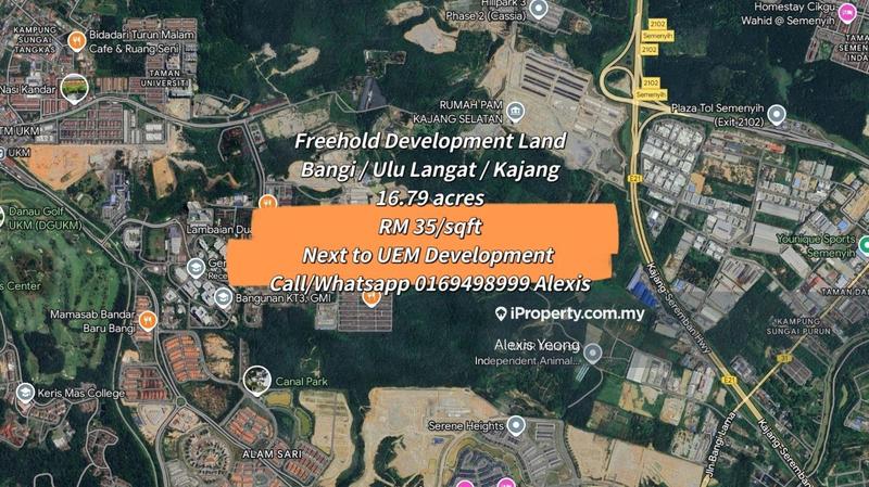 Tanah Pertanian untuk Dijual di bangi, Bangi oleh Alexis Yeong - iProperty.com.my