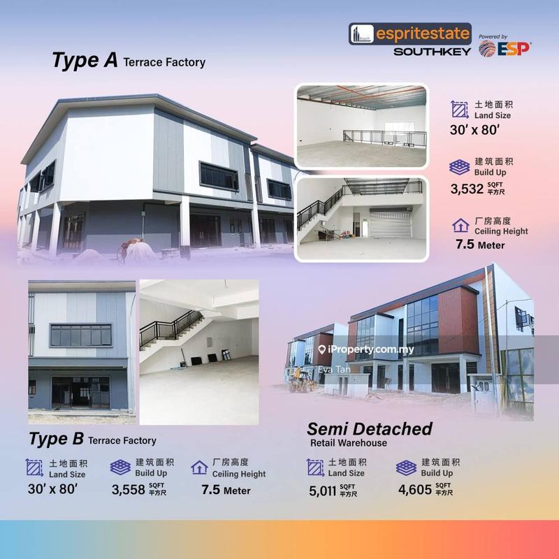 For Rent - Kulai Indahpura Newly 1.5 Storey Terrace Retails Factory/Warehouse
