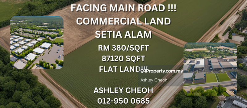 For Sale - FACING MAIN ROAD, Commercial Land Setia Alam, Kota Kemuning, Rimbayu, Alam Impian