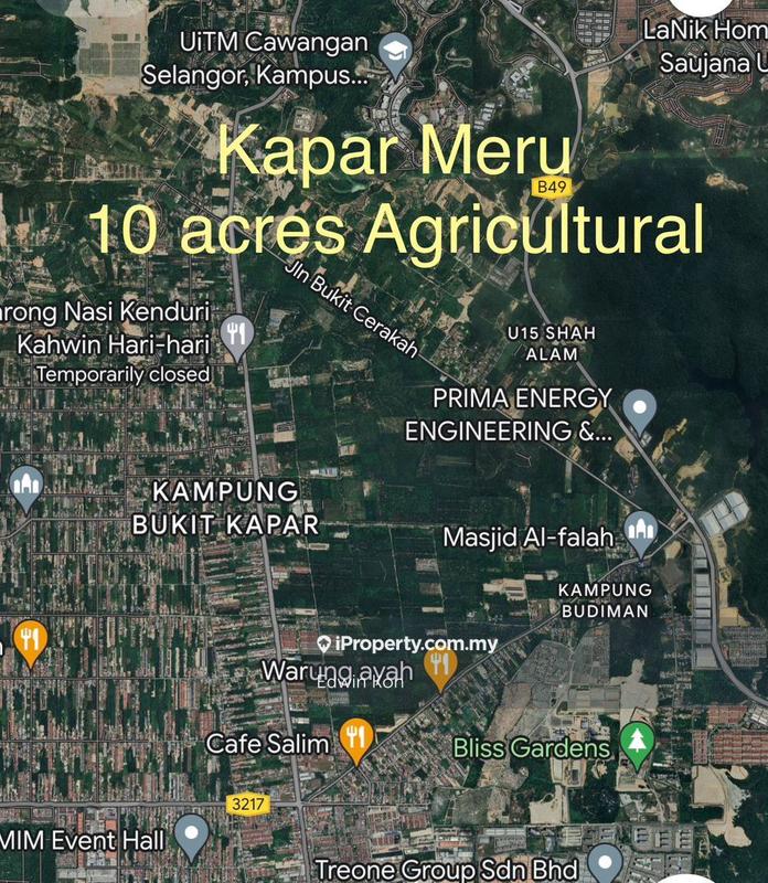 For Sale - Kapar Meru Agriculture Land 10 acres