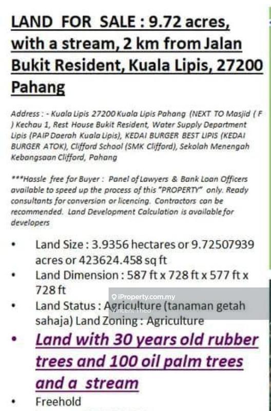 Agricultural Land for Sale in Kampung Tempoyang, Kuala Lipis by Vincent Theo - iProperty.com.my