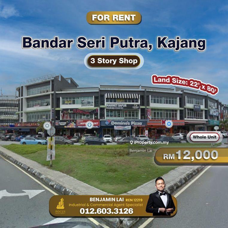 For Rent - Bandar Seri Putra, Kajang 3 Story Shop For Rent