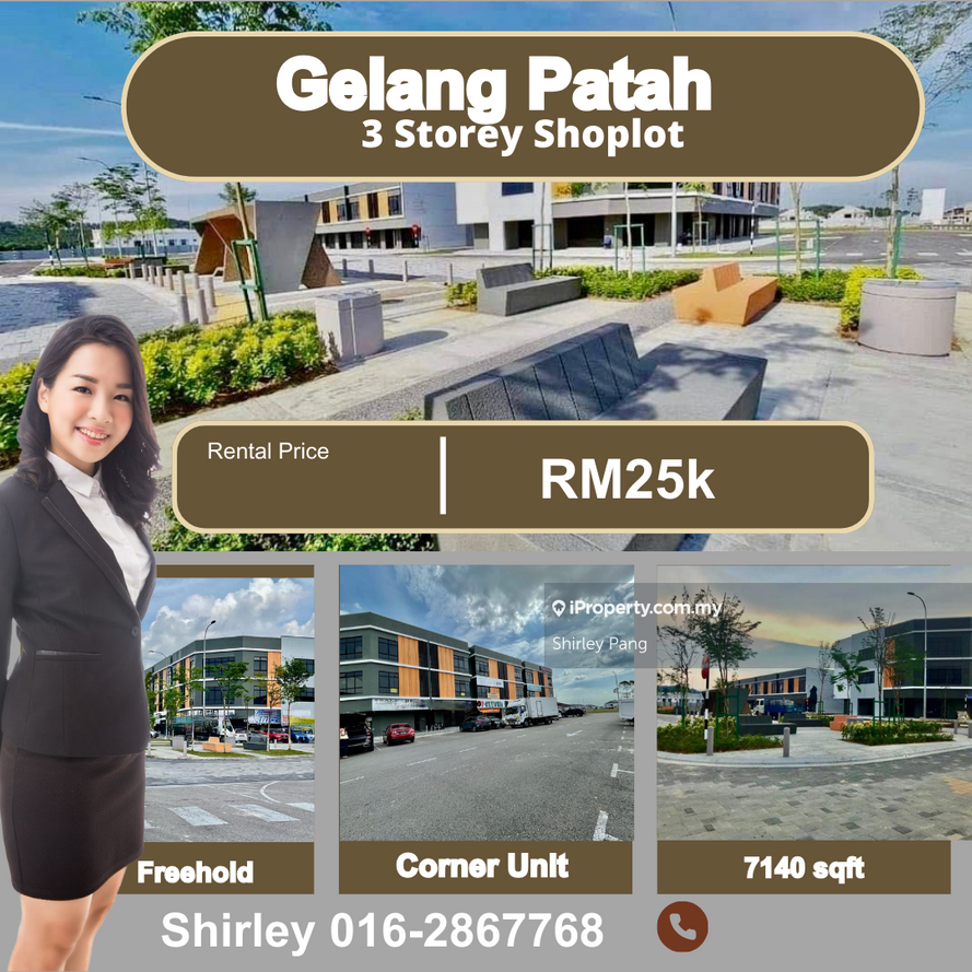 Aspira 3 Storey Shoplot Corner Facing Mainroad, Gelang Patah for rent