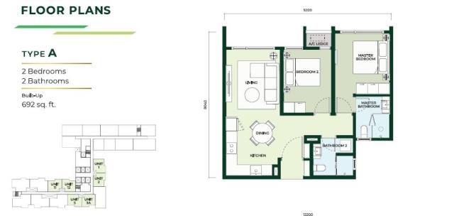 Edelweiss Type A floor plan in Kota Damansara, Selangor