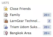 Facebook ฟังก์ชั่น ใหม่ ดีไซน์ใหม่ ลิสต์ List Close Friends Family 
