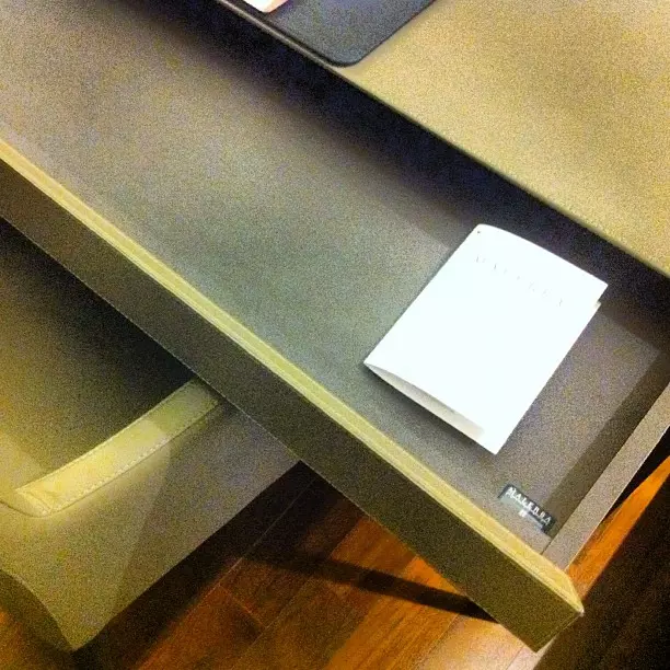 Soft Close Malebra Leather Desk