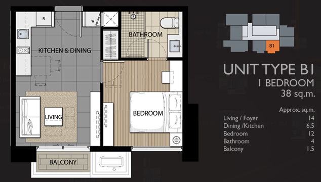 M ลาดพร้าว คอนโด Unit Plan