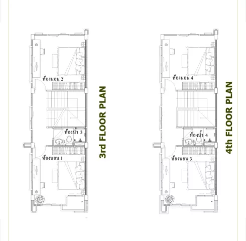 The Wayra Floor Plan ชั้น 3-4 อาคารพาณิชย์