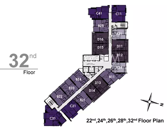 RHYTHM สุขุมวิท 44/1 32th Floor Plan