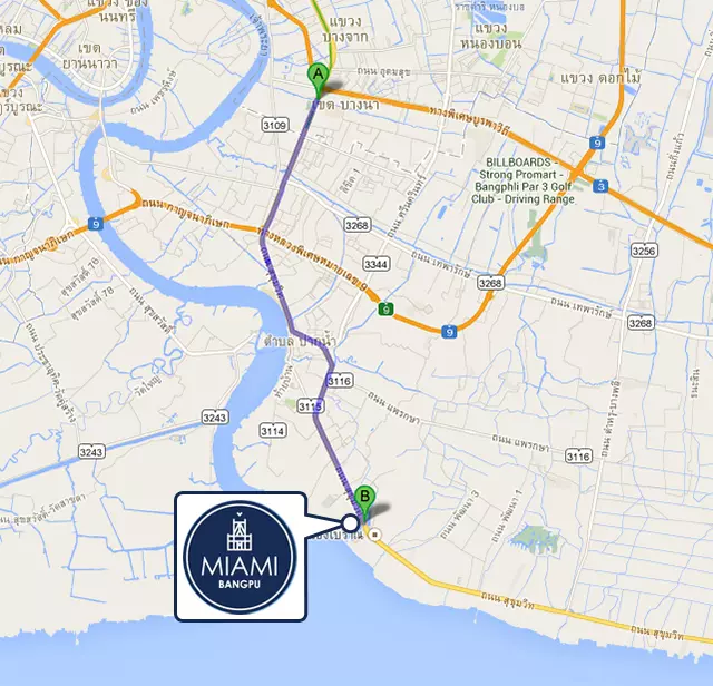 MiamiBangpu_Map_Route