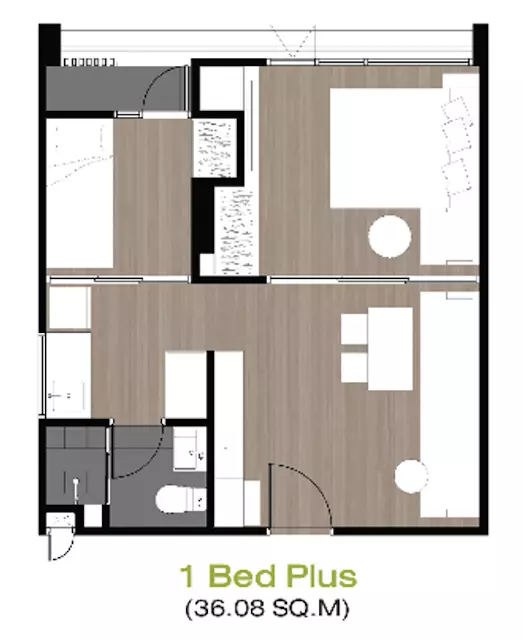 Unit Plan 1 Bedroom Plus