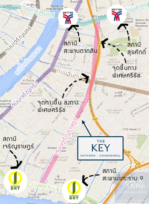 TheKeyสาทรเจิรญราษฎร์_Map_Transportation
