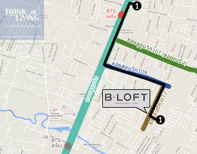 2 b loft map route1