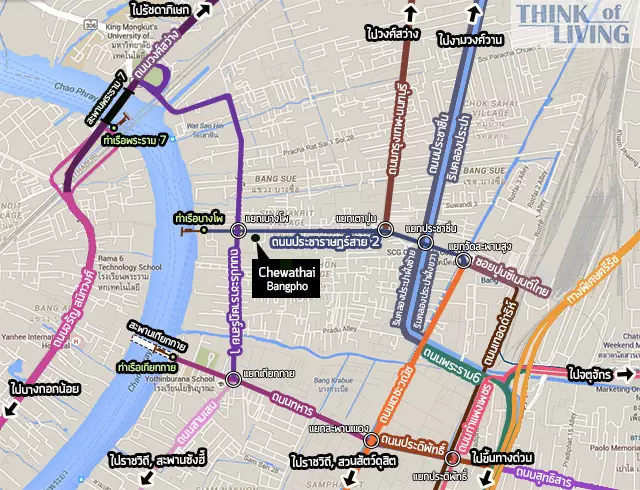 แผนที่เดินรถชีวาทัยบางโพ