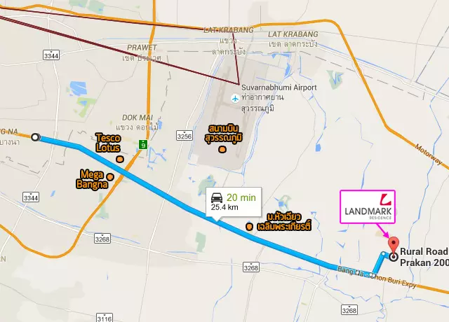 Landmarkesidence_Map_Route