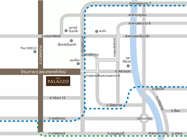 The Palazzo จรัญ project map