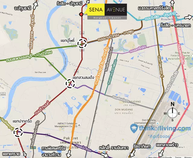 Sena Avenue บางกะดี - ติวานนท์ Map ใหญ่