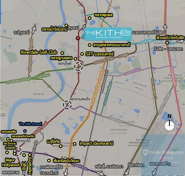 The Kith Lite บางกะดี - ติวานนท์ Map ความอุดม