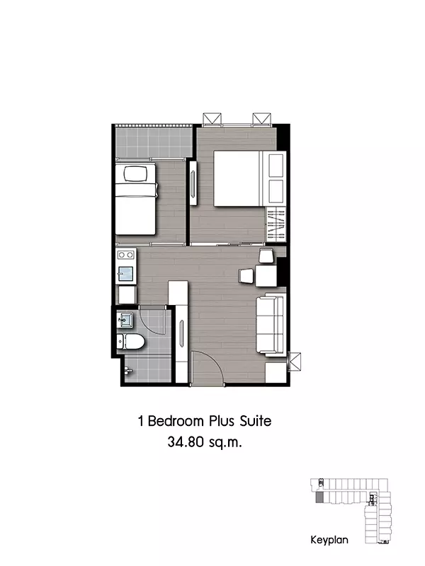 2016-07-27 _ Kensington Phaholyothin63 _ Unit_1 Bedroom Plus Suite