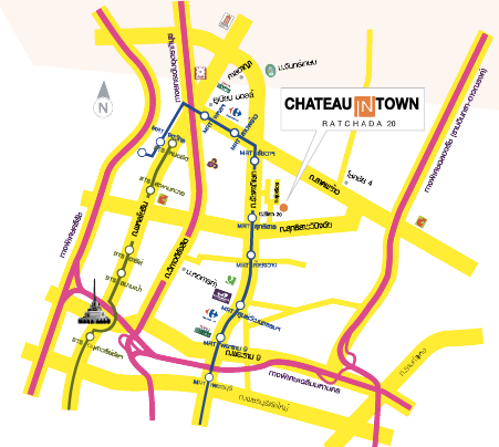 คอนโด MRT ชาโตว์ อิน ทาวน์ รัชดาภิเษก 20 แผนที่