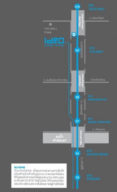 ideo สาทร-ตากสิน map