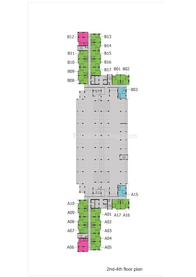 U delight ตลาดพลู 2-4thfloorplanR