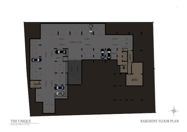 floor plan the unique sukhumvit 62:1 B1