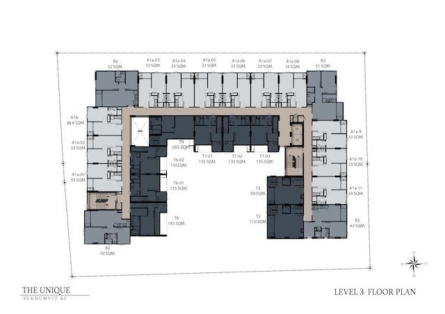 floor plan the unique sukhumvit 62:1 L3