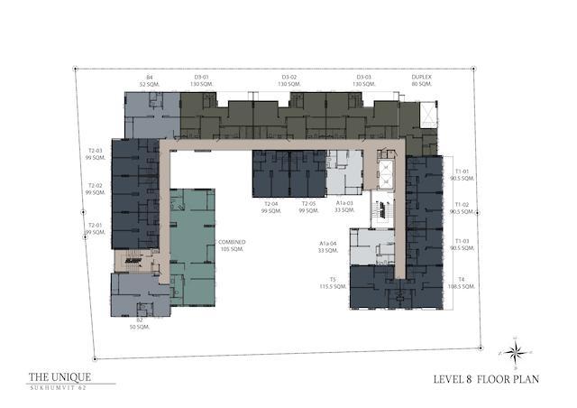 floor plan the unique sukhumvit 62:1 L8