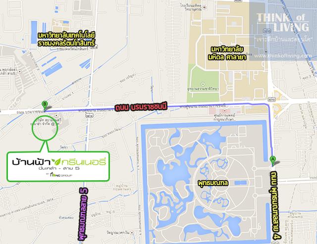 บ้านฟ้ากรีนเนอรี่ปิ่นเกล้าสาย5_Map_Route