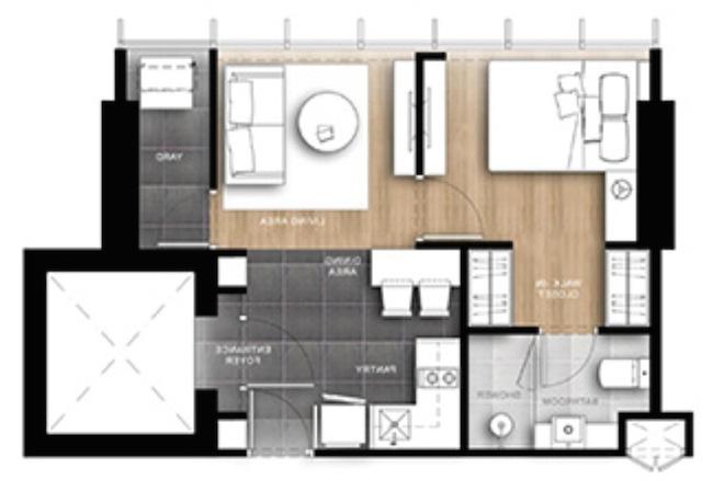 Wish signature room layout 1 bed