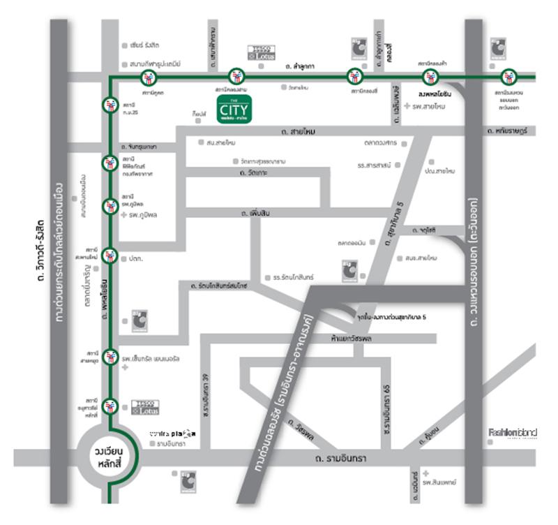 The city พหลโยธิน project MAP