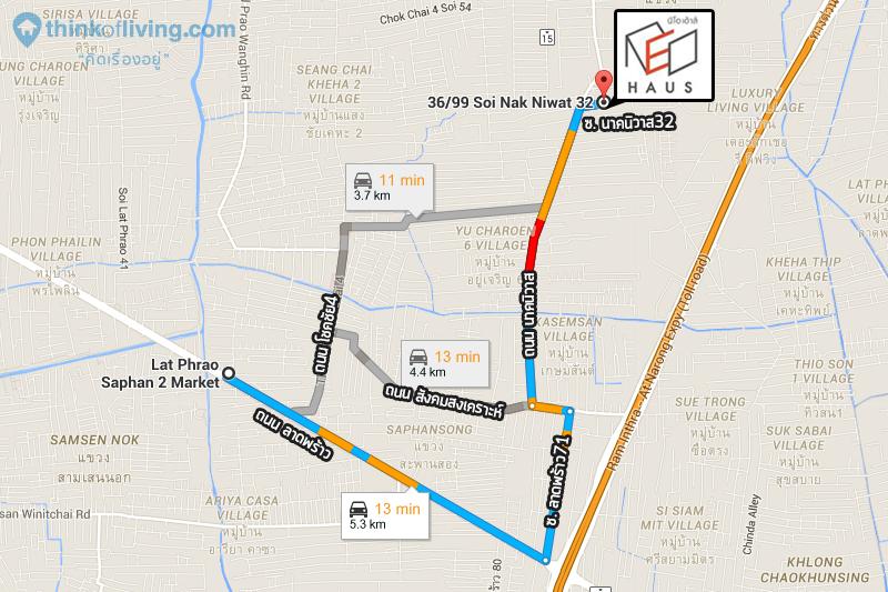 Neo haus การเดินทาง MAP