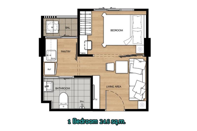 Kensington 1 br plan