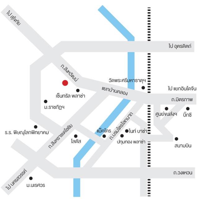 แผนที่จากทางโครงการ