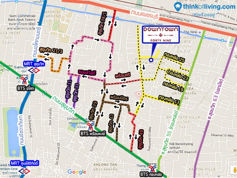 แผนที่ซอยลัด