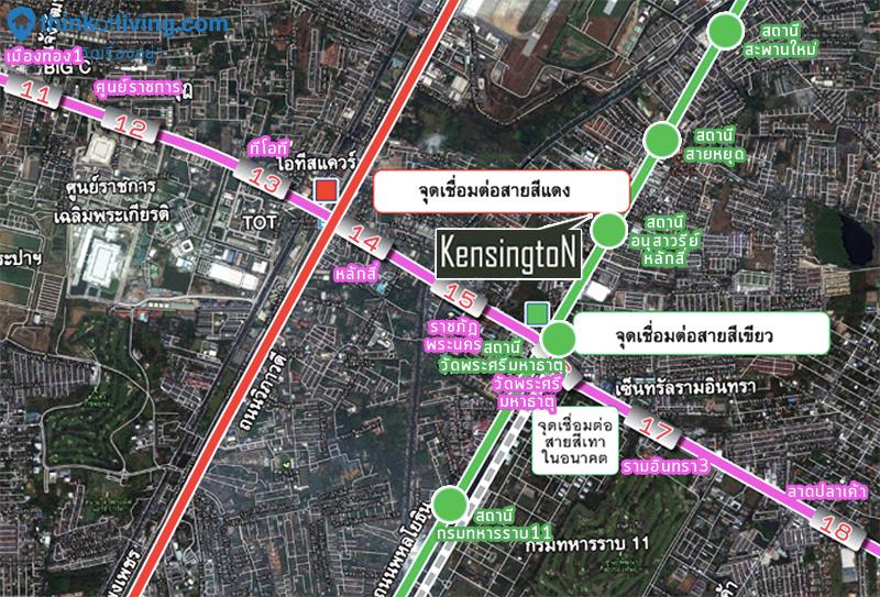 แผนที่รถไฟฟ้า Kensington