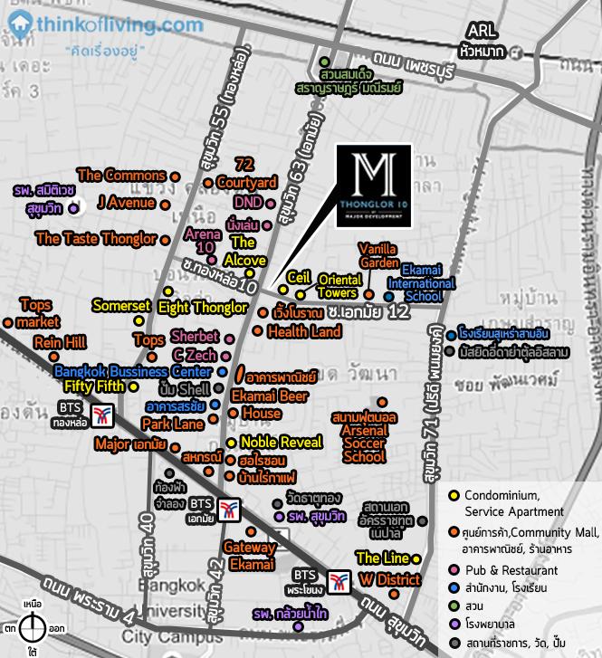 MAP สถานที่ M ทองหล่อ