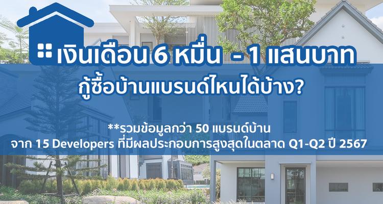 รายได้ 6 หมื่น – 1 แสนบาท กู้ซื้อบ้านแบรนด์ไหนได้บ้าง?